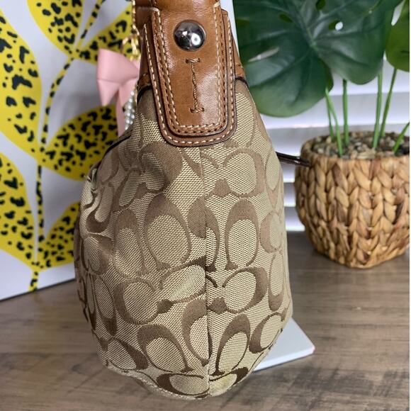 COACH y2k Brown Signature Canvas Hobo Soho Shoulder Bag - Picture 3 of 8